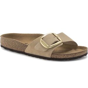 Birkenstock Madrid Big Buckle in Sandcastle Nubuck Leather size 40
